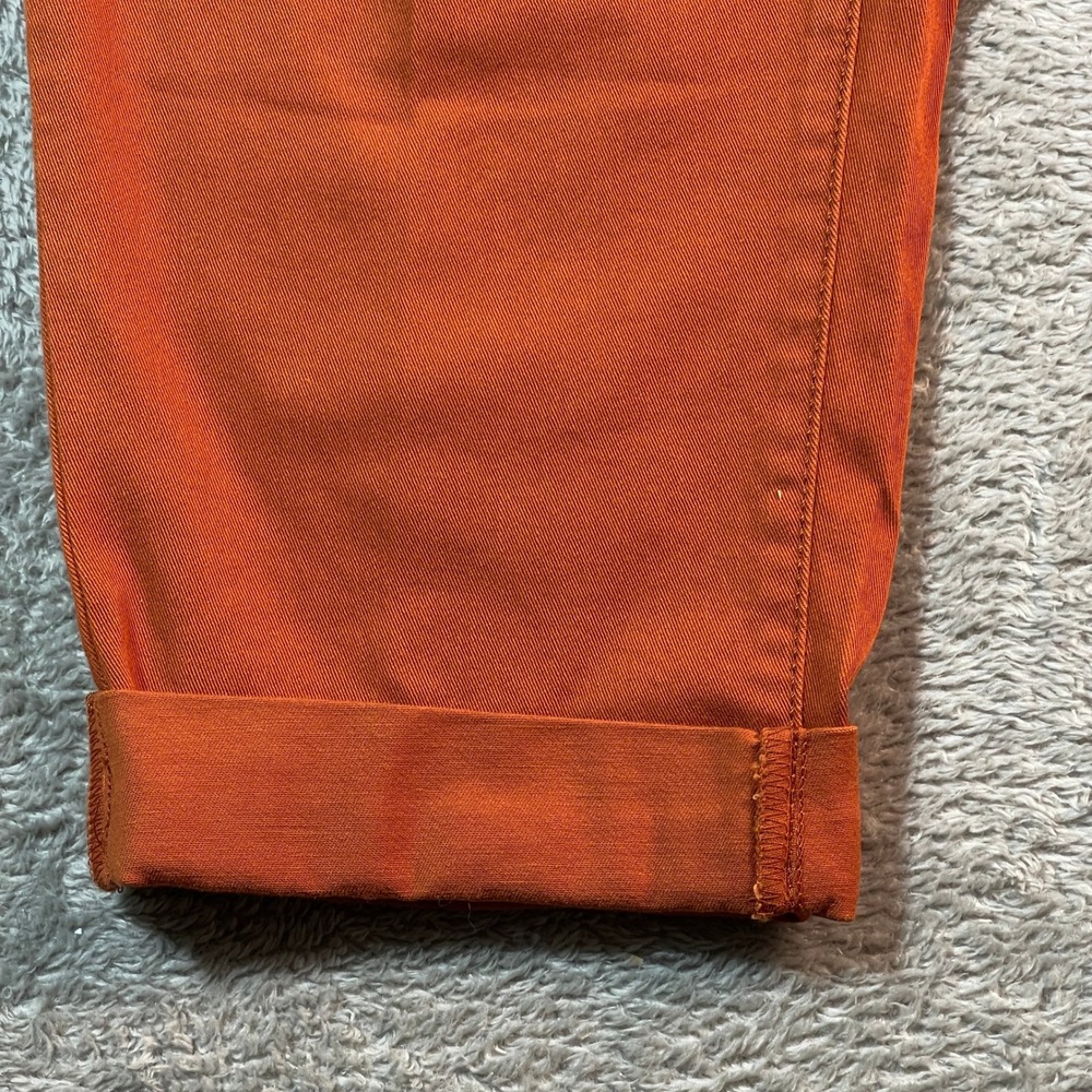 Banana Republic High Rise Cropped‎ Pants with Belt Orange Size 8 Women's Terra - Picture 5 of 16